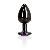 Shots Toys OUCH Heart Gem Base Gunmetal Butt Plug Medium Butt Plugs